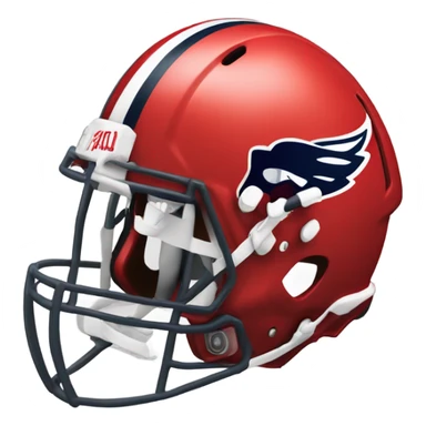 red nfl helmet sticker