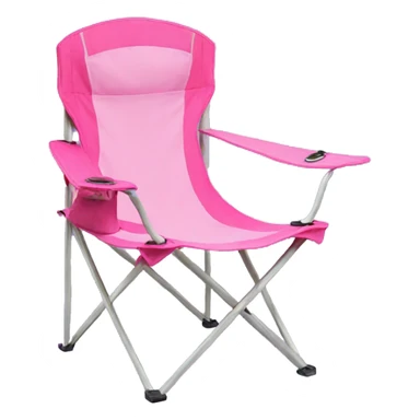 Pink camping chair sticker