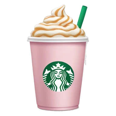 light pink Starbucks coffee  sticker