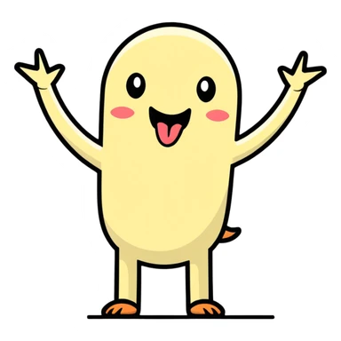 Face with hands to the side and tongue out sticker