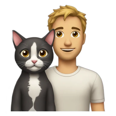 Dev and cat sticker