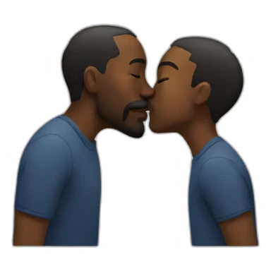 Black daddy kissing sticker