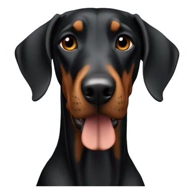 Doberman miniatura negro sticker