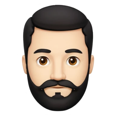 35 yaş sakallı bıyıklı siyah saç beyaz ten erkek sticker