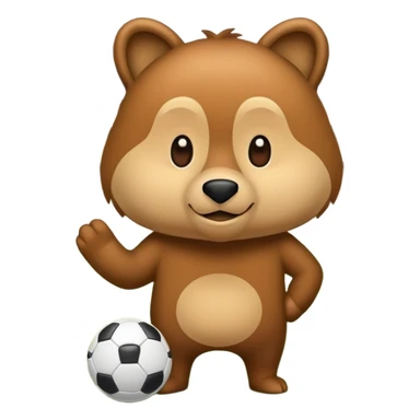 Een eekhoorn die in een voetbalstadion staat sticker