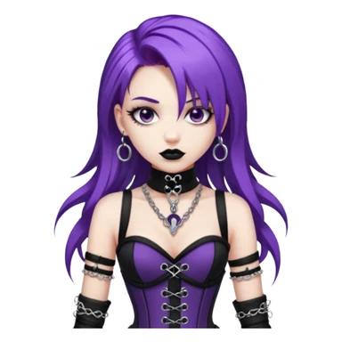 my nickname on the discord server is Little VIper, i have purple hair and an alt/goth style so like corsets and black with silver chains. i want a animated emoji with the text "'Lil Viper Mad" sticker