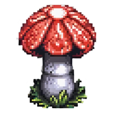 glowing red mushroom sticker