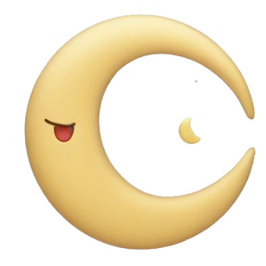 Heart with moon crescent sticker