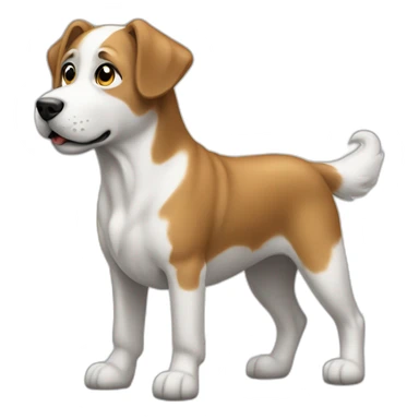 Un chien sur chevale sticker