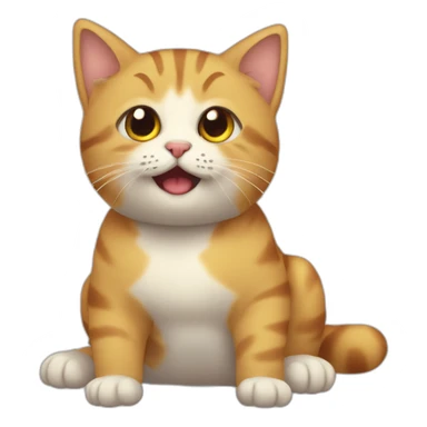 Gatito diciendo provecho  sticker