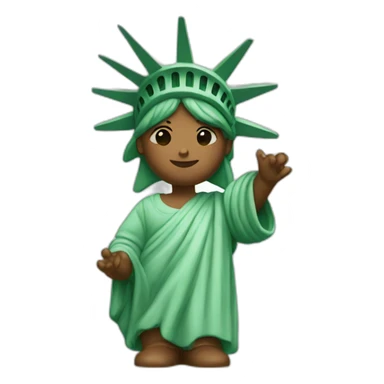 Statue of Liberty in Jean and summer sweater  sticker
