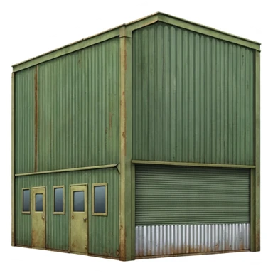 military green warehouse sticker