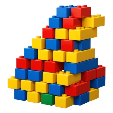 stacked lego bricks, vibrant colors sticker