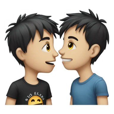 Emo boys kissing sticker