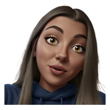 realistic portrait of girl sticker