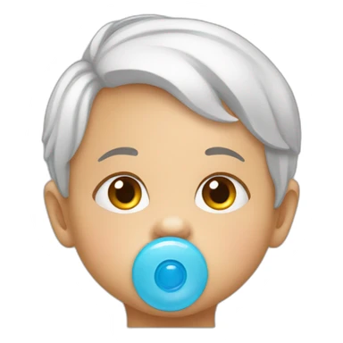 baby with pacifier sticker