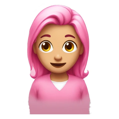 Very cute in love pink emoji  sticker