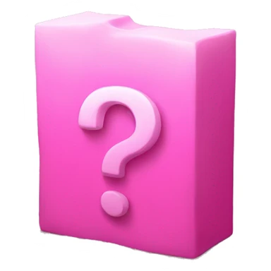 Pink interrogative mark in 3d sticker