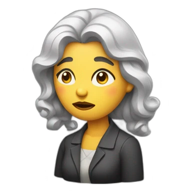 Thinking sad money woman sticker