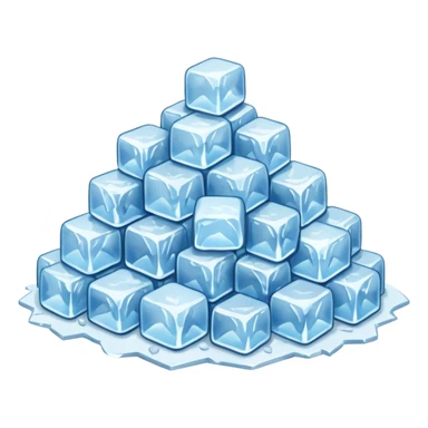 Crushed ice on a pile, really small peaces without real form of ice cubes sticker