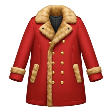 A luxurious fur red coat sticker