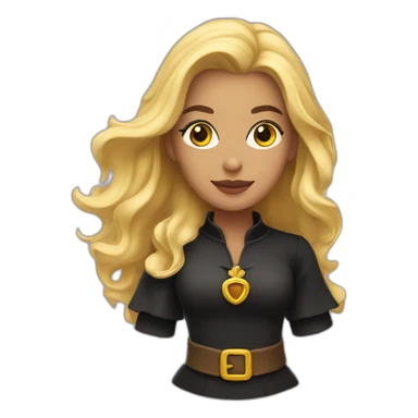 blonde latina witch with yellow highlight sticker