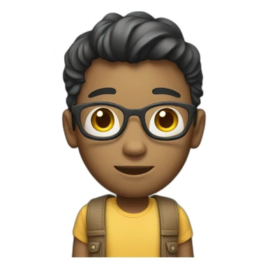 full body 3d avatar of a teen in jeans and t-shirt sticker