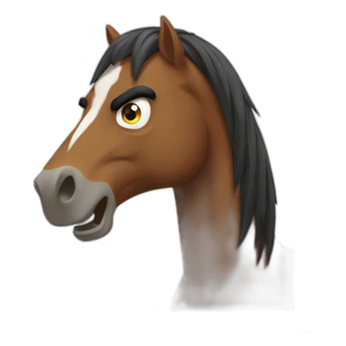 angry horse sticker