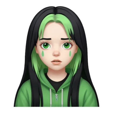 Make the billie eilish person sticker