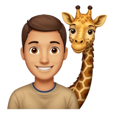Guy with a giraffe neck sticker