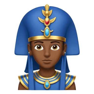 egyptian soldier with blue and gold headdress sticker