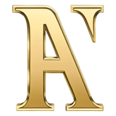 letter H in black and gold sticker