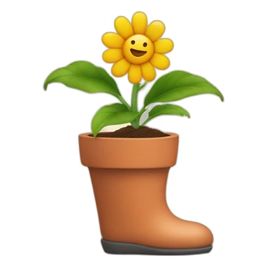 human leg growing out of flower pot sticker