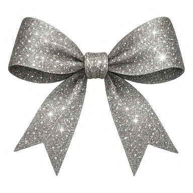 sparkling bow, glamorous and stylish sticker