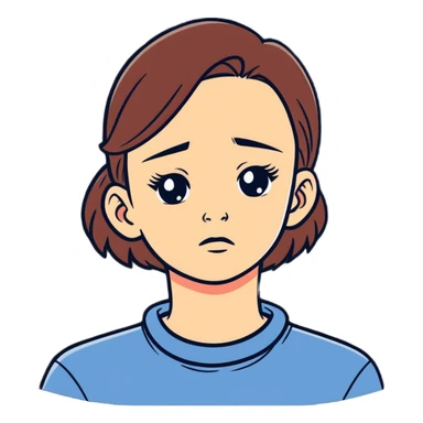 Girl holding her neck angry  sticker