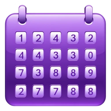 glitter purple and cian calendar sticker