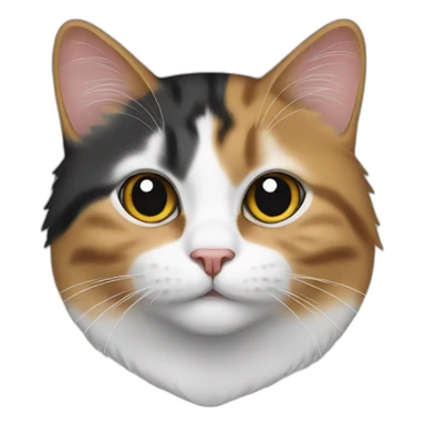 tricolor cat sticker