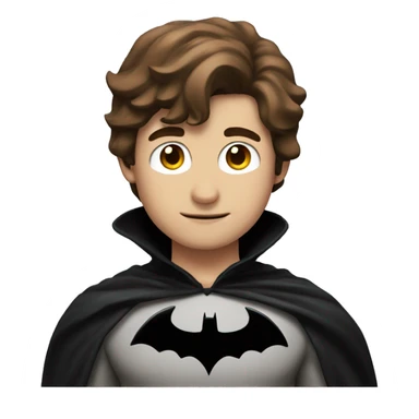 Batman on white boy with brown hair sticker