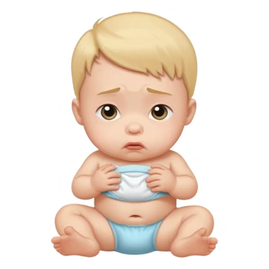 Pouting face wear disposable diaper sticker