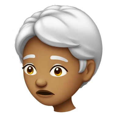 grandmother crying with tears sticker