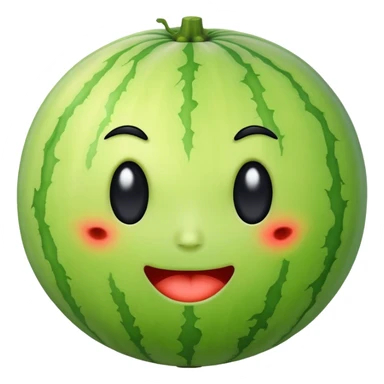 Alive melon with black eye sticker