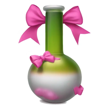A bong with a pink bow sticker