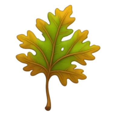 oak leaf sticker