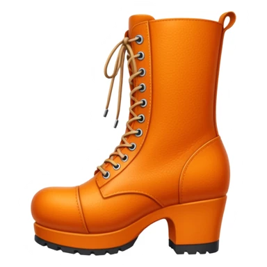 Giant orange boot stepping on a person sticker