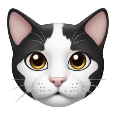 black and white cats with black goatee sticker