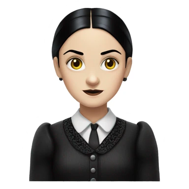 Wednesday Addams from Netflix's Wednesday sticker