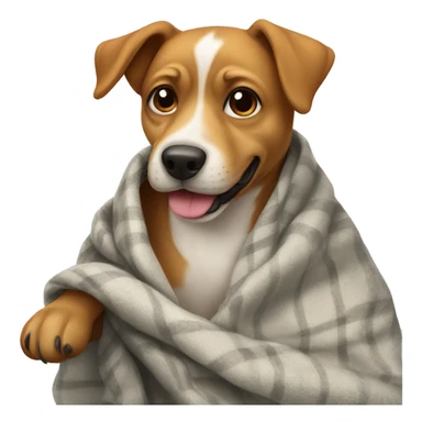 pitcher dog with a blanket sticker