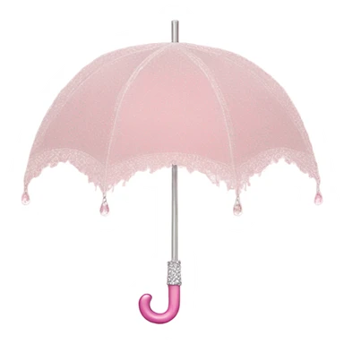 Pink laced umbrella with crystals sticker