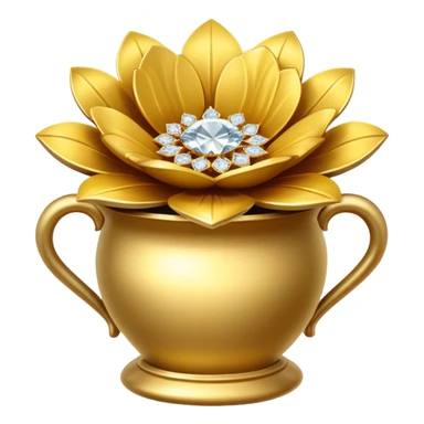 Diamond flower in gold pot  sticker