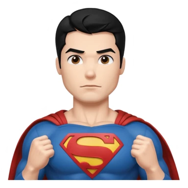 black haired superman sticker